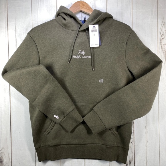 Polo Ralph Lauren Hoodie Mens Small Green Script Logo Pullover NWT Retail: $148 - Picture 7 of 13